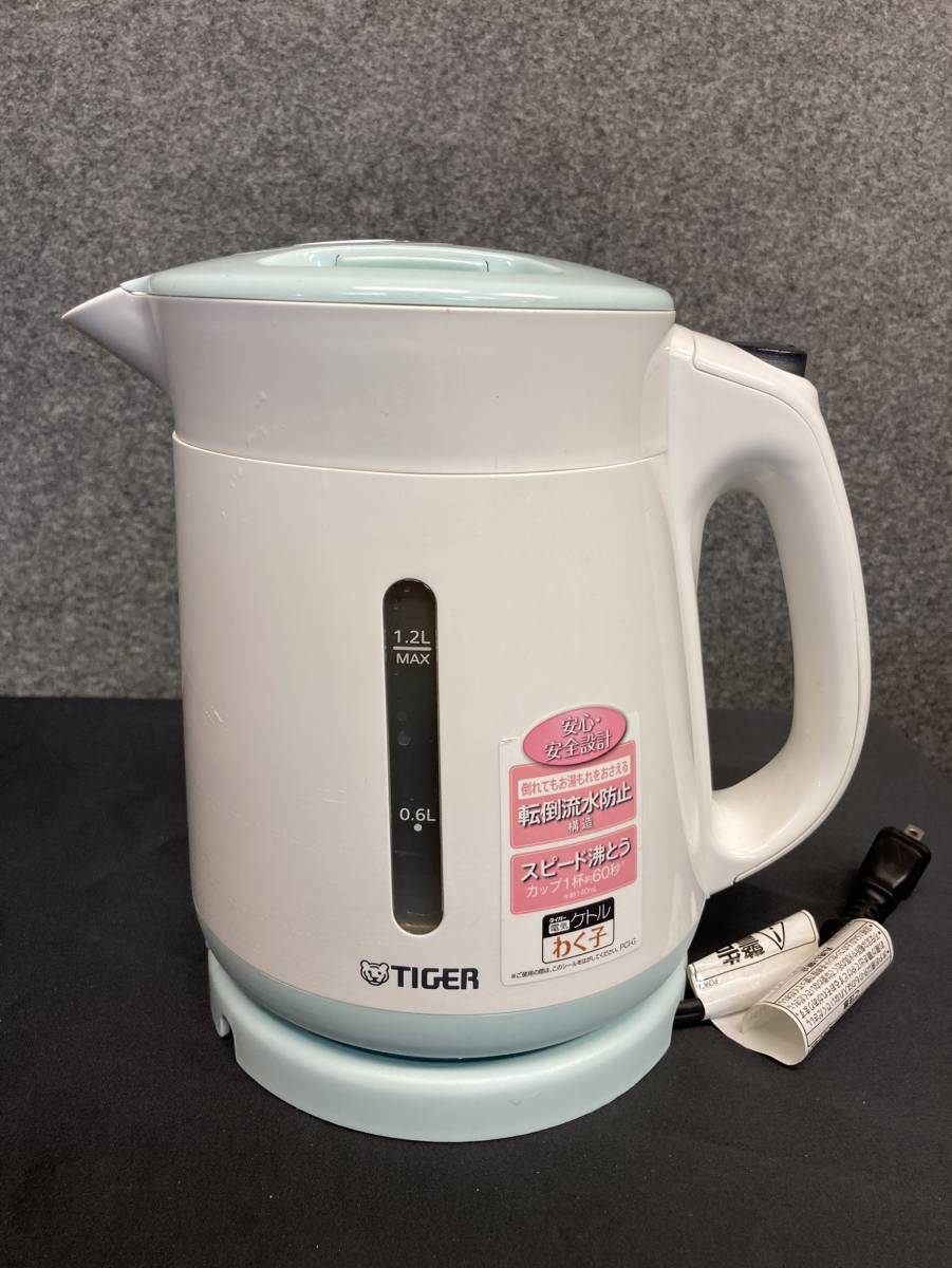 タイガー 電気ケトル PCI-G120 グリーン 1.2L 2015年製拍卖