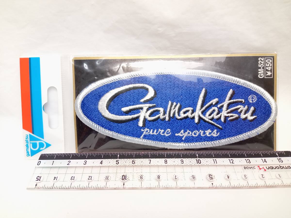 廃盤 がまかつ ロゴ ワッペン GM-522 ブルー拍卖
