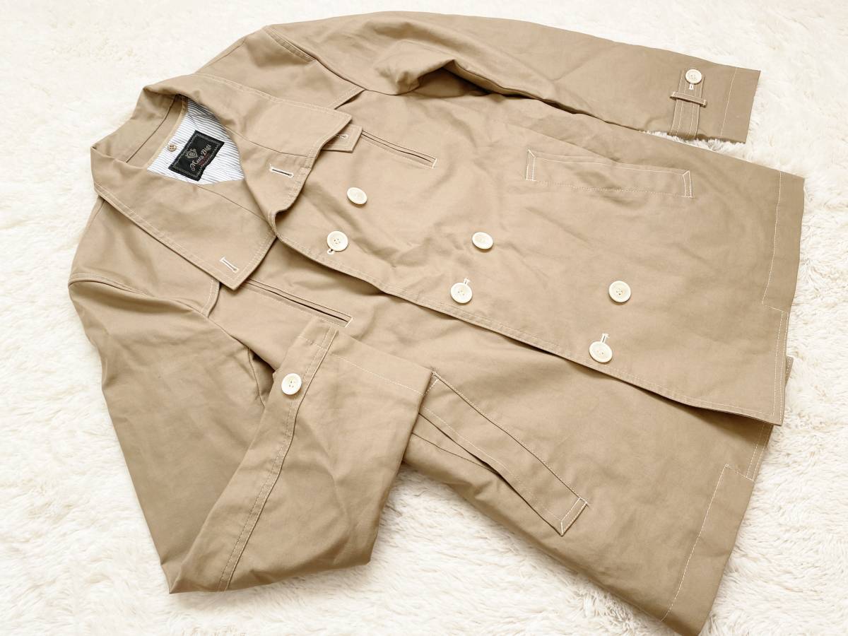 メンズ02/Mサイズ:メンズビギ◆日本製/取外可薄中綿ライナー付き*ジャケット/ベルト有り:ブラウンベージュ拍卖