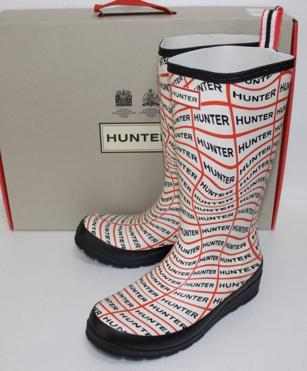 定価14850 新品 本物 HUNTER UK3 US5 EU36 JP22 WFT2065RMA W PLAY BOOT TALL SONIC LOGO ブーツ ハンター 2107拍卖