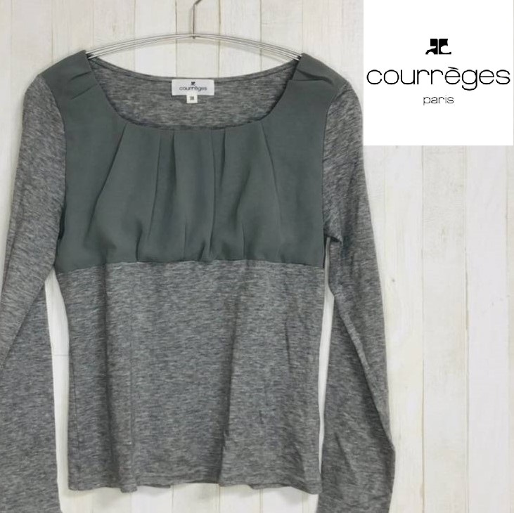 Courreges★クレージュ★レディース 長袖 カットソー★サイズ38 B37拍卖