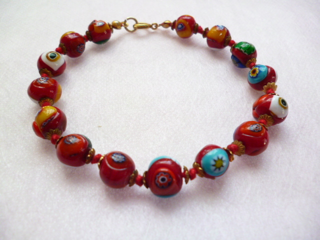β Venetian glass ベネチアングラス ブレスレット β ベネチアンガラス ヴェネチアン ベネチアン ミルフィオリ拍卖