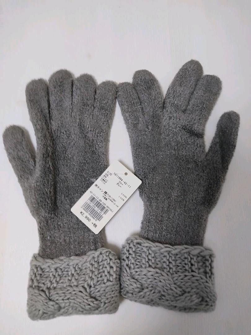 新品Samansa Mos2サマンサ モスモス/ツートーンニットグローブ定価3289円拍卖