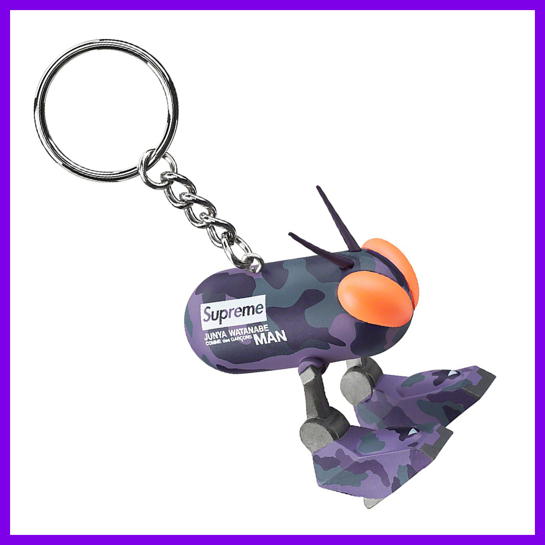1633 Supreme Junya Watanabe COMME des GARCONS MAN Bug Keychain Purple Camo シュプリーム コムデギャルソン バグキーチェーン2021AW拍卖