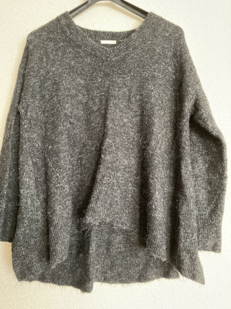 ☆美品☆GU レディーストップス セーター ニット グレー サイズM ジーユー gu拍卖