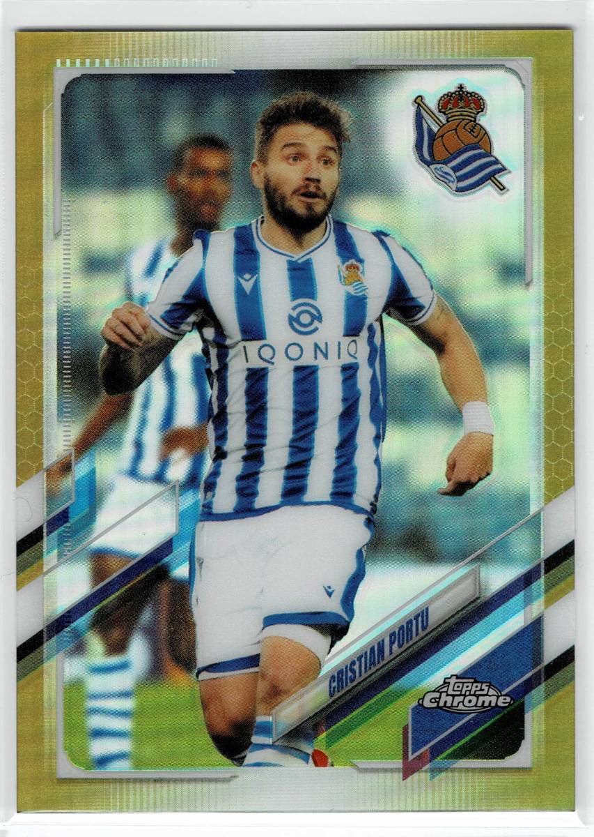 2020-21 Topps Chrome Real Sociedad Cristian Portu Gold Refractor /10拍卖