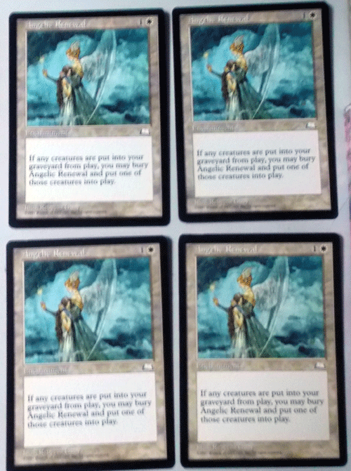 MTG/英語/4枚セット/Angelic Renewal(蘇生の天使)/ウェザーライト/コモン拍卖
