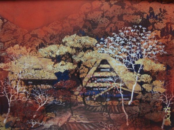 川合誠司、【夕韻】、希少な額装用画集より、新品額装付、状態良好、送料込み、日本人画家拍卖