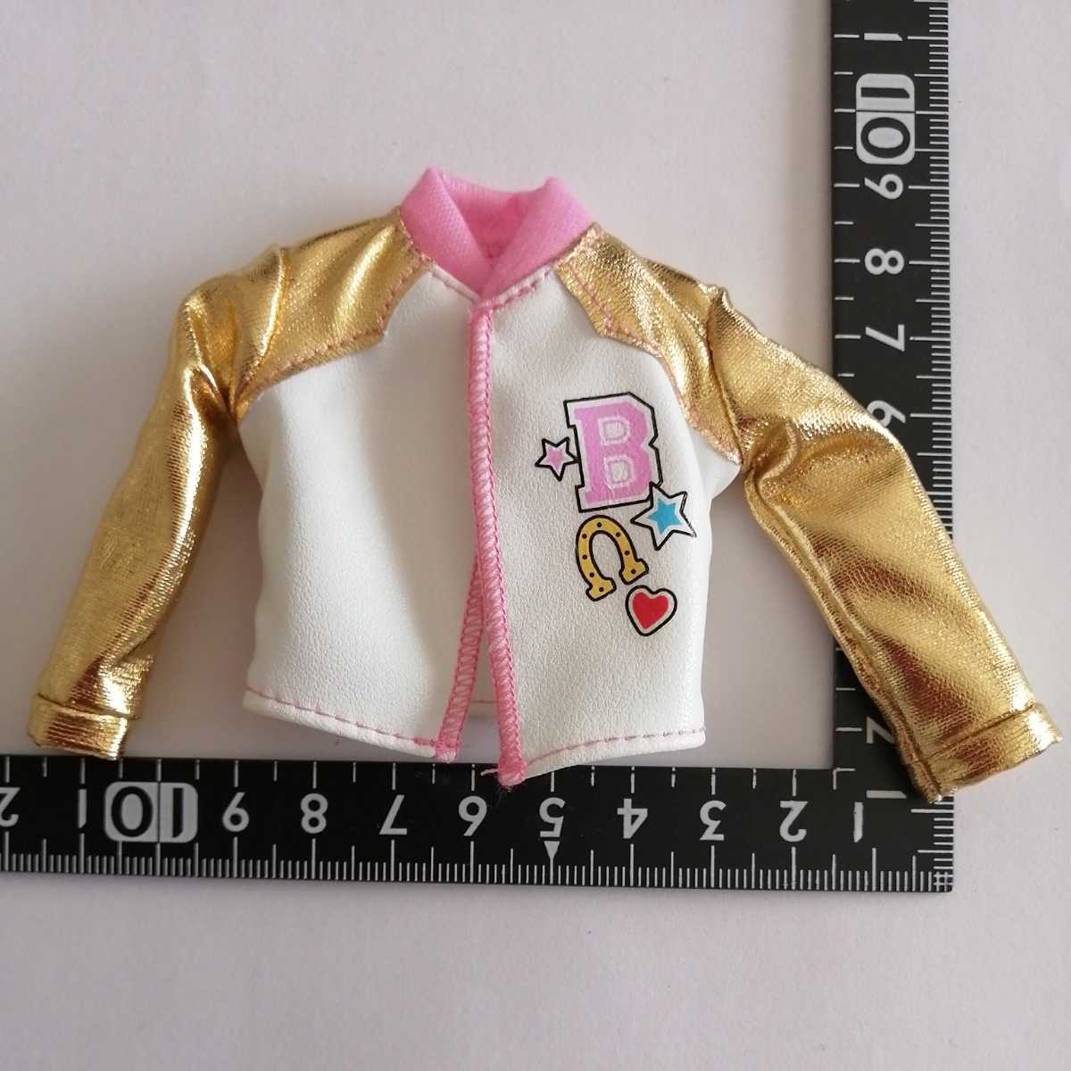 1r1029 人形用 ピンク ゴールド 袖 ジャケット ブルゾン ピュアニーモ リカちゃん ブライス momoko 1/6ドール 拍卖