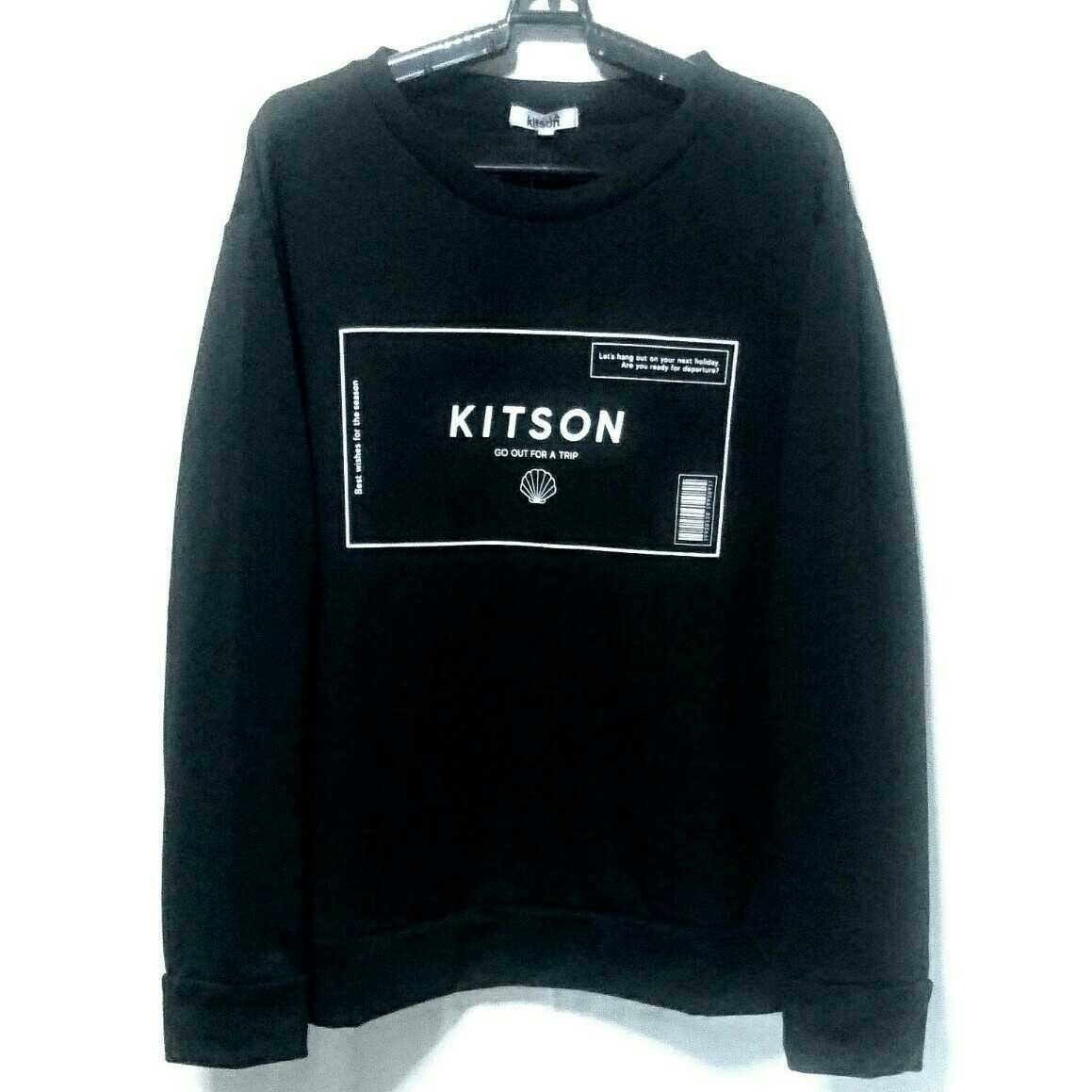 特価/未使用【サイズ=3L(2XL)】Kitson LA/キットソン/レディス/裏シャギー/スウェット/トレーナー/胸囲=100~108cm/black拍卖