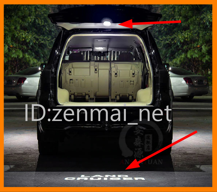 R144  トヨタランドクルーザー200系 トランクハッチ用LEDランプ ロゴ照射 高照度LED ルームランプ拍卖