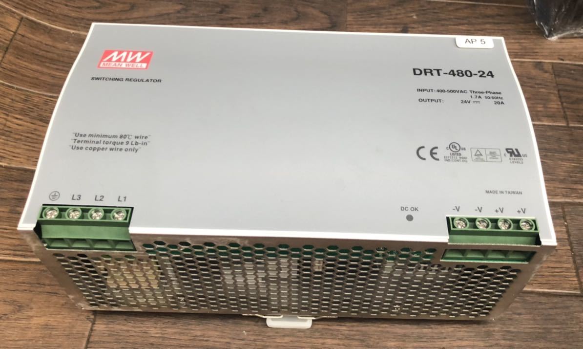 MEAN WELL DRT-480-24 SWITCHING REGULATOR拍卖