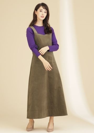 新品 NANO UNIVERSE ナノ ユニバース 細コールフレアジャンパースカート ナノユニバース 38 ワンピース拍卖