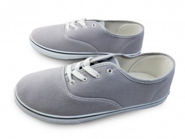 1円~AL428新品AAAローカット/レースアップスニーカー23㌢GRAYkids拍卖