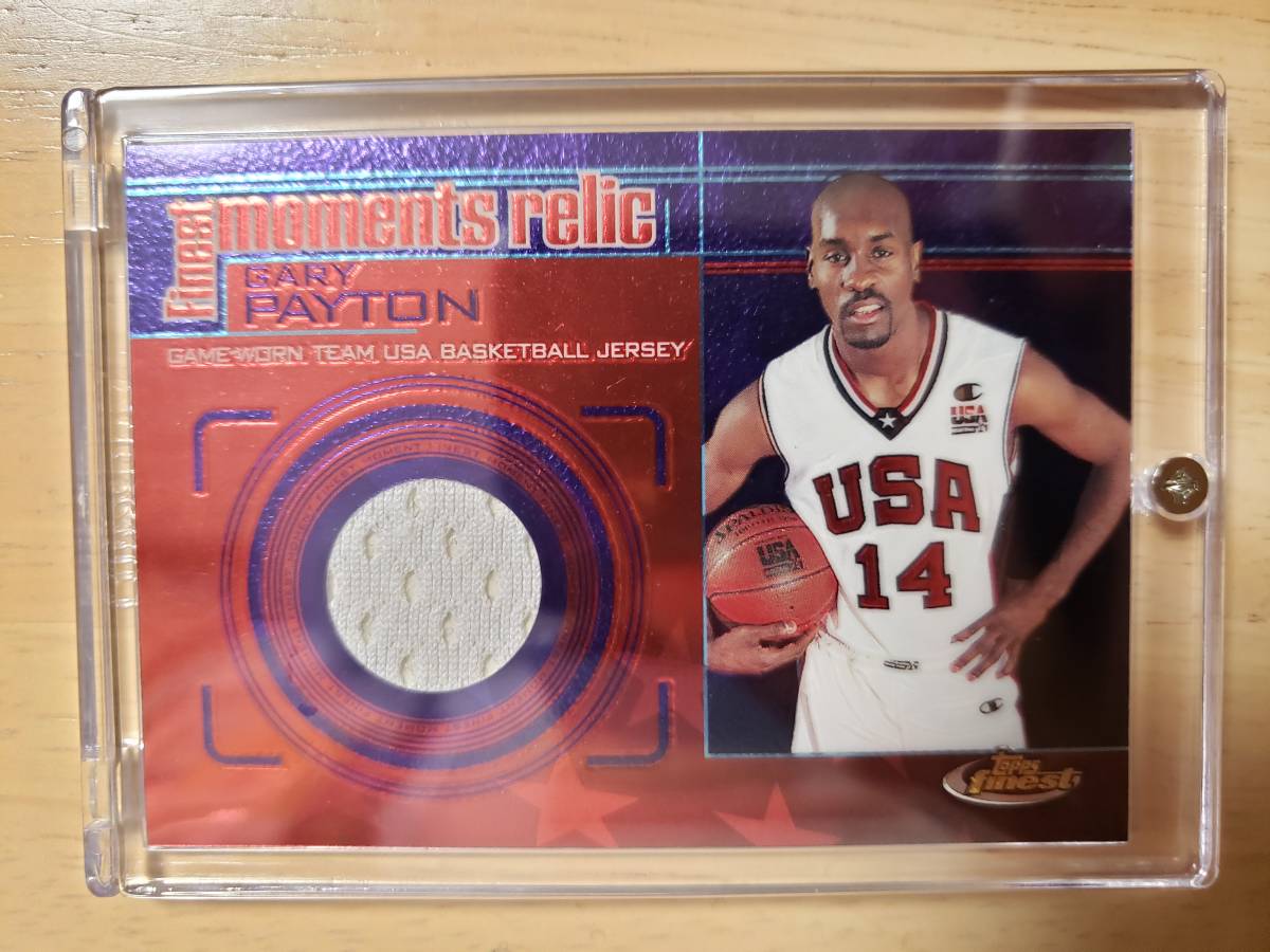 レア 2000 -01 Topps Finest Moments Relic USA GARY PAYTON Jersey / ゲイリー ペイトン NBA NIKE 拍卖