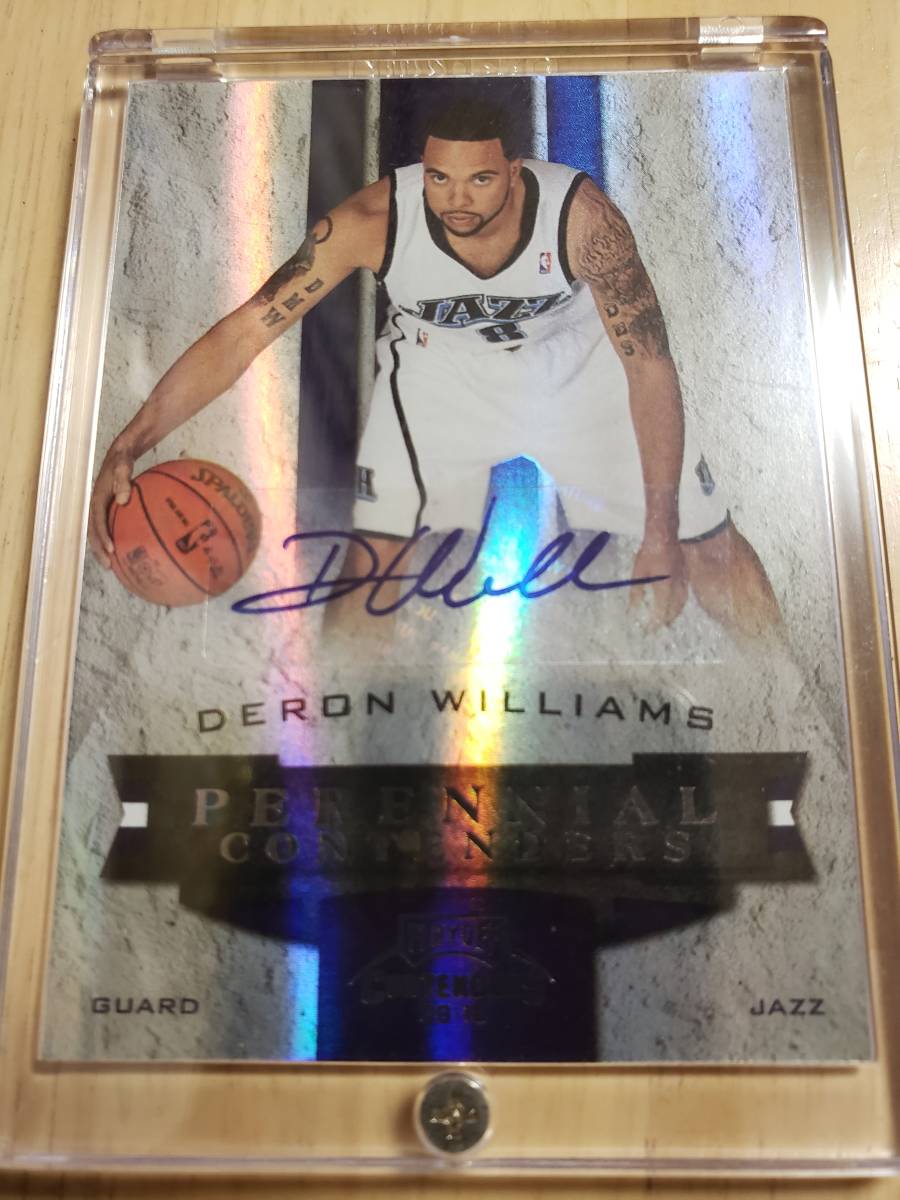 レア 10枚限定 SSP サイン 2009 -10 Panini Contenders DERON WILLIAMS Auto (#01/10) / デロン ウィリアムズ Autograph NBA 拍卖
