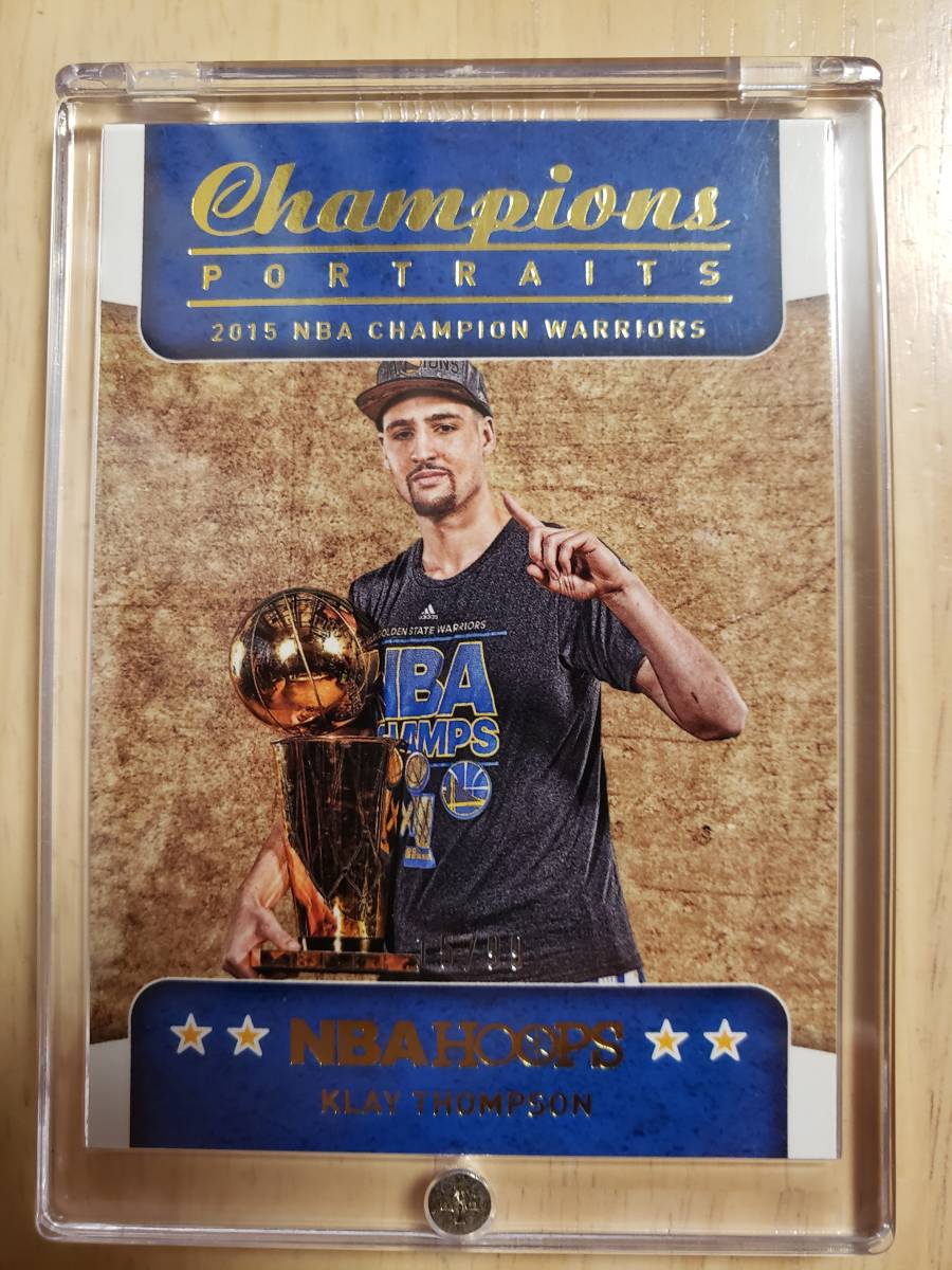レア 99枚限定 2015 -16 Panini Hoops Champions Portraits KLAY THOMPSON (#/99) / クレイ トンプソン (4x NBA Champions)拍卖