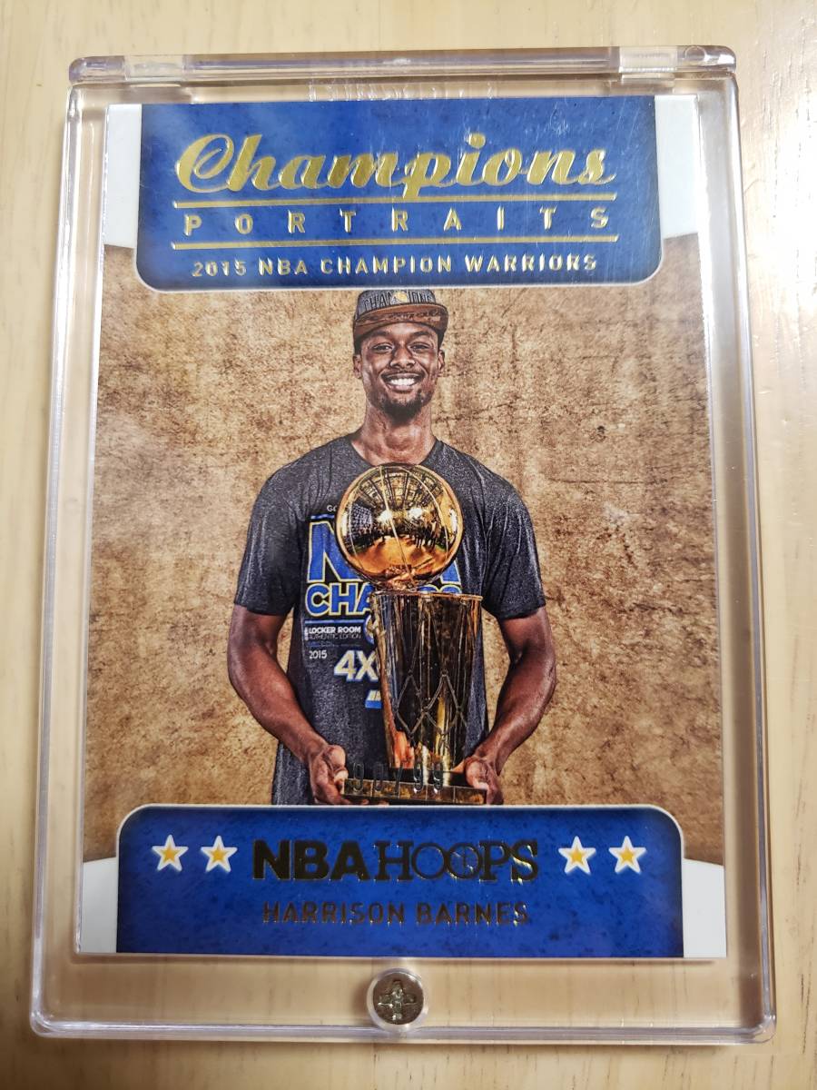 レア 99枚限定 SP 2015 -16 Panini Hoops Champions Portraits HARRISON BARNES (#/99) / ハリソン バーンズ NBA Champion & Olympic Gold拍卖