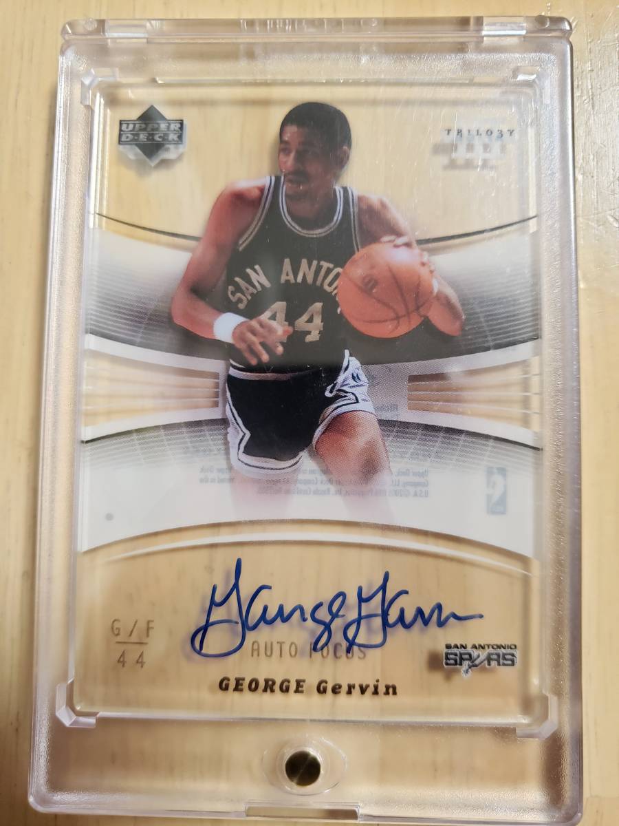 レア サイン 2005 -06 UD Trilogy Focus GEORGE GERVIN Auto / ジョージ ガービン ICEMAN Autograph NBA拍卖