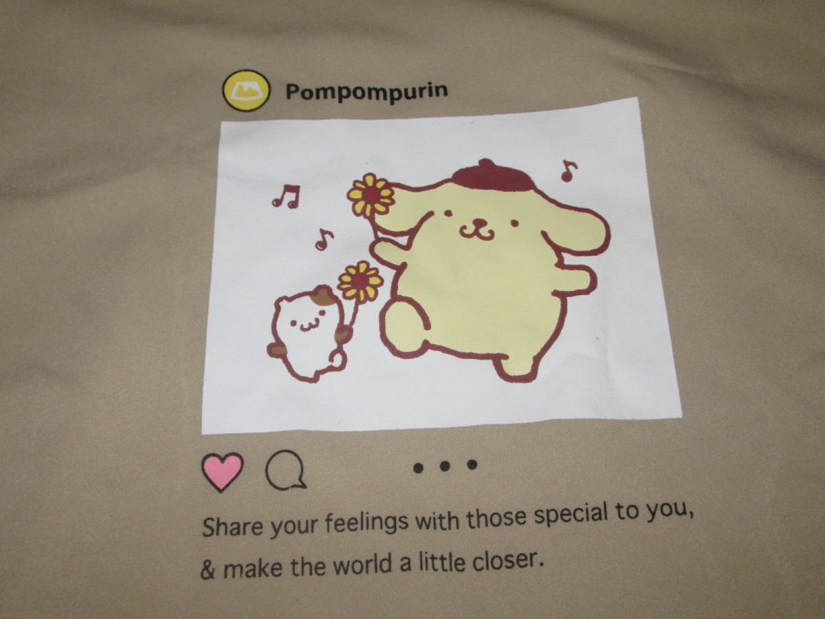 ☆彡新品♪ポムポムプリン 裏起毛タイプ トレーナー 淡茶 M~L☆彡拍卖