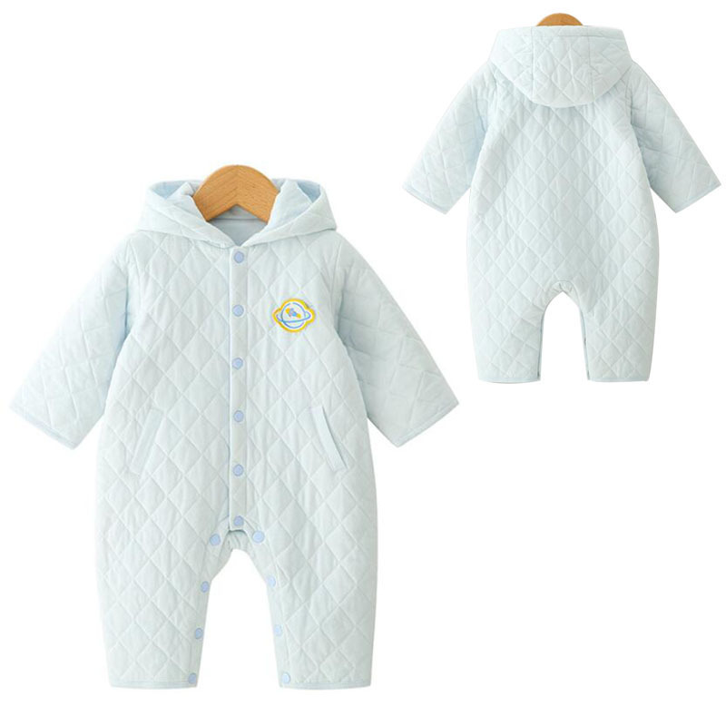 ベビー服 カバーオール 赤ちゃん 服 ベビー 男の子 女の子 フード付き 長袖 前開き 無地 防寒 出産祝い 長袖カバーオール拍卖
