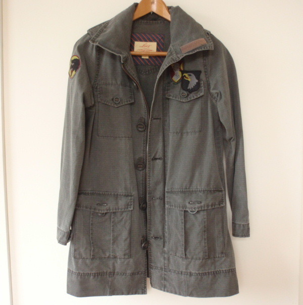 リーバイス ミリタリー調コート サイズS レッドタブ Red Tab カーキ Levi's コットン100%拍卖