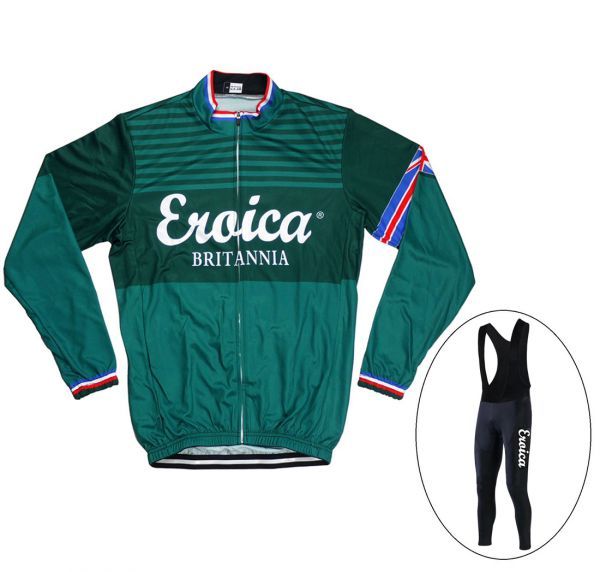 新品 長袖 レトロデザイン 上下セット No62 Lサイズ イタリア サイクルジャージ ウェア メンズ サイクリング MTB ロードバイク 自転車拍卖