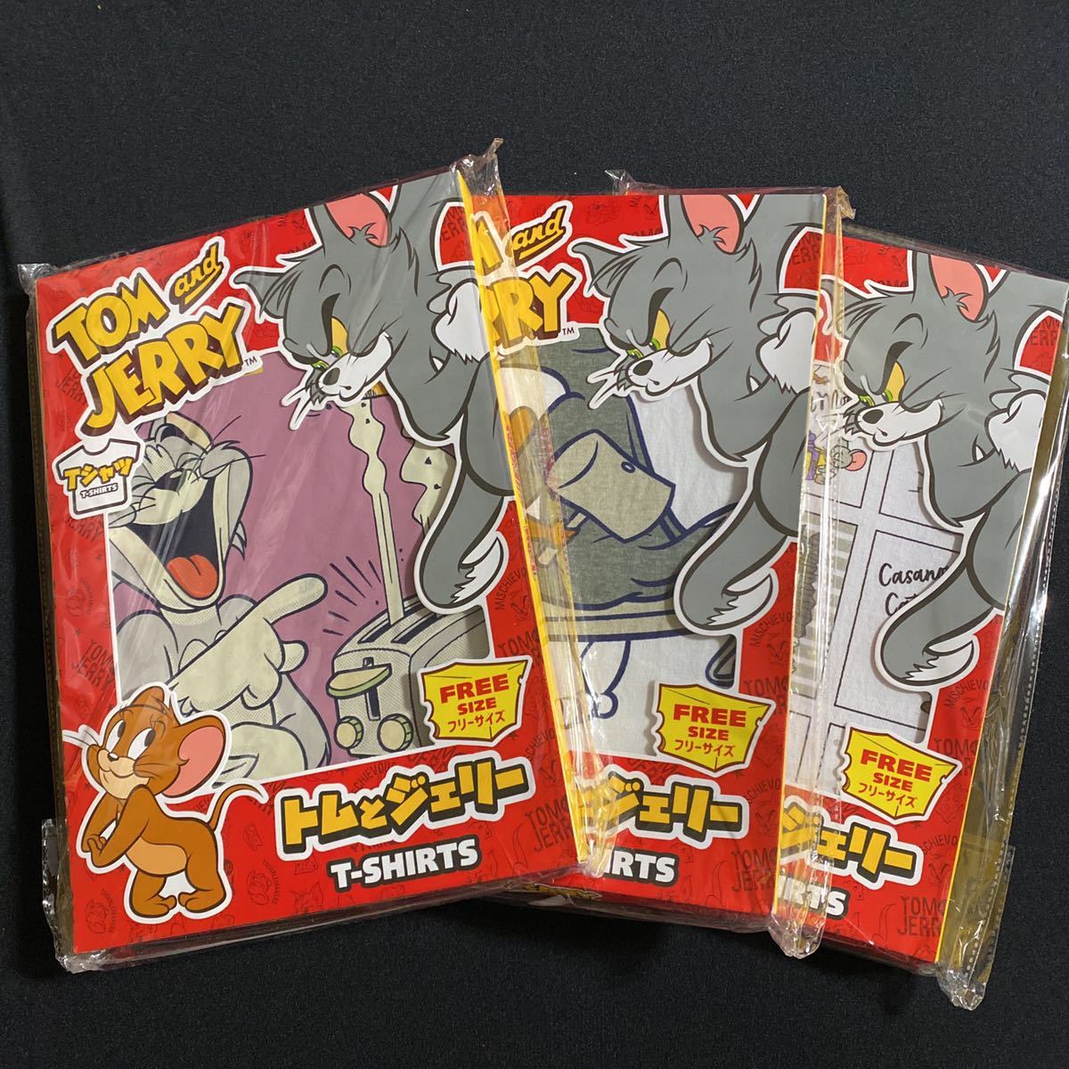 トムとジェリー★Tシャツ★フリーサイズ★タイプA.タイプB.タイプC.★全3種セット拍卖