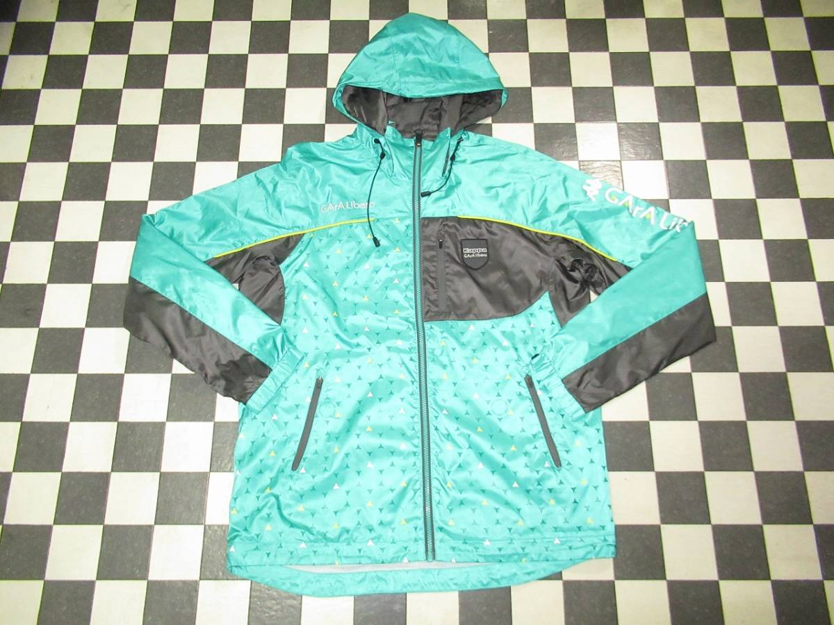 ★Kappa/カッパ★良品 O GArA LiBERO 裏起毛メッシュ ウインドジャケット グリーン拍卖