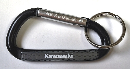 即決!「カワサキ」カラビナキーリング(ブラック)拍卖