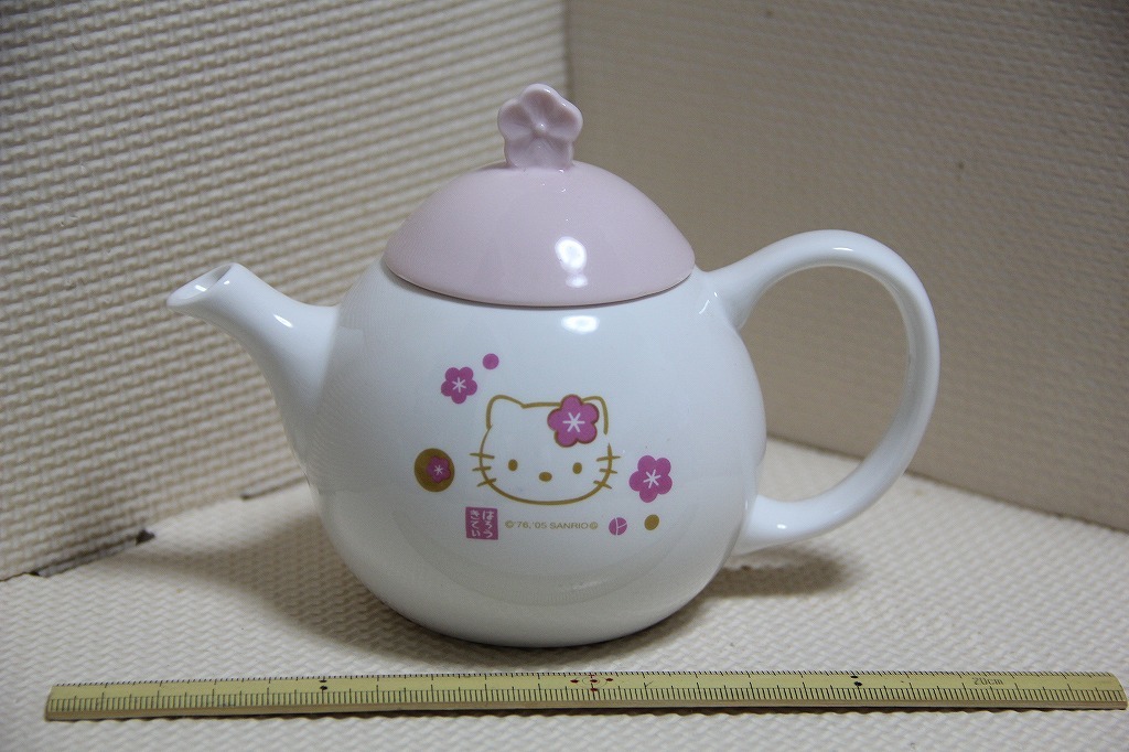 陶器製 ハローキティ ポット 検索 2005 梅 急須 サンリオ HELLO KITTY キャラクター グッズ 梅拍卖