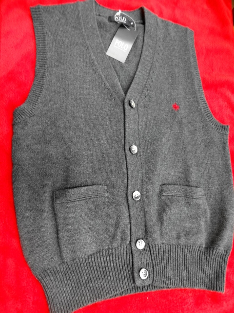 新品 POLO  綿100% グレー 前ボタン ビジネス  M  検/PAPA レターパック拍卖