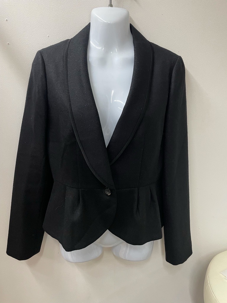 NATURAL BEAUTY(ナチュラル ビューティー/東京スタイル) ウールキュプラ/ジャケット☆サイズ40/ブラックラメ系拍卖