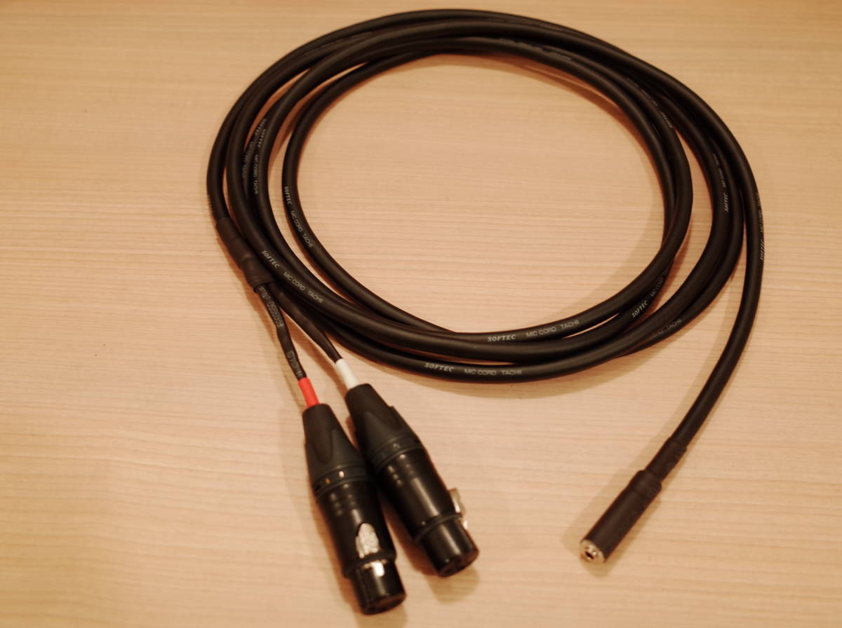 ★ 立井電線 SOFTEC MIC CORD XLR2メス-ステレオミニプラグメス3.5mm 変換ケーブル 3m Yケーブル NC3FXX-B ★拍卖