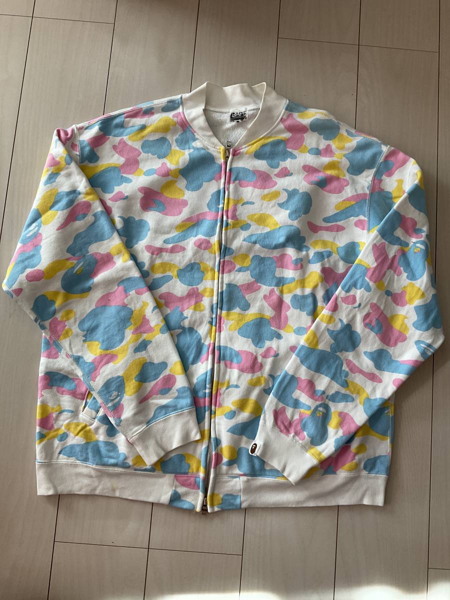 A BATHING APE LARGE アウター 長袖 ピンクブルーイエロー拍卖