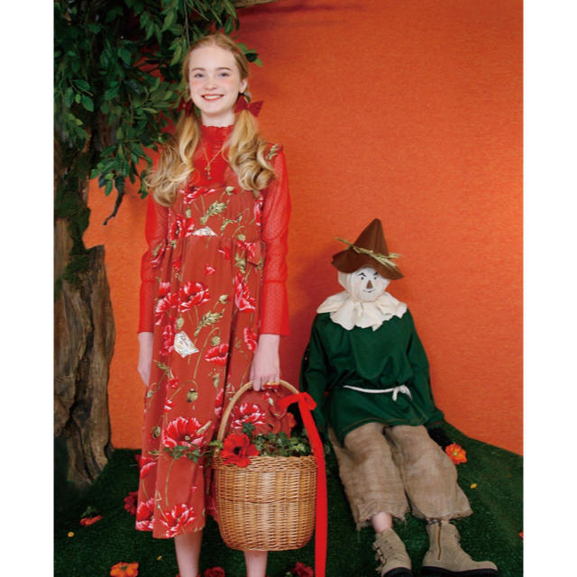 定価31,752円 MILK ポイズンポピー オーバーザドレス dress ガーネット ワンピース ミルク拍卖