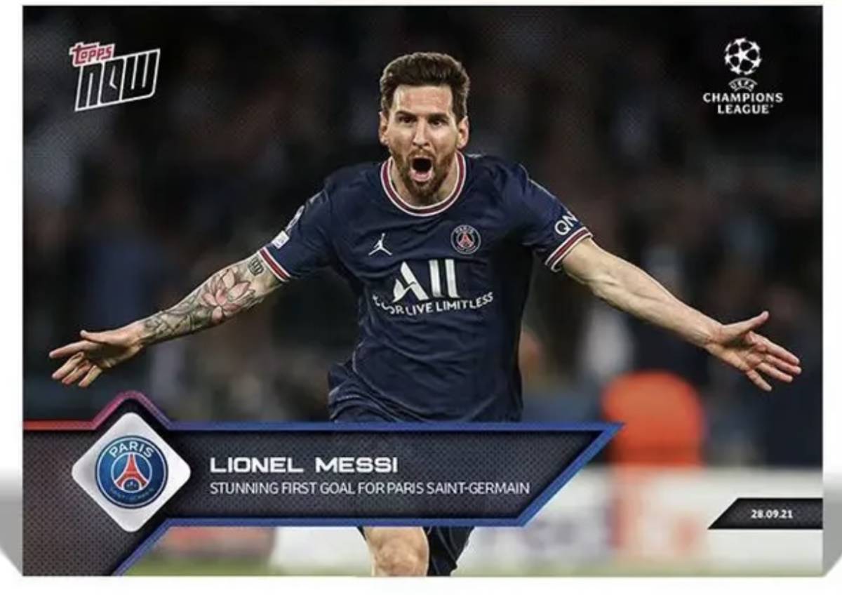UCL TOPPS NOW #28 2021.09.28 見事な初ゴール メッシ拍卖