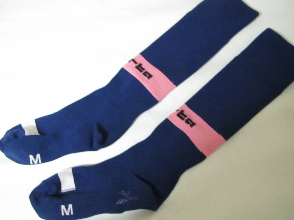 中古 良品 MIZUNO ミズノ Liberta リベルタ サッカースクール M 19 20 21cm ソックス 靴下 子供用 紺 ネイビー ピンク拍卖