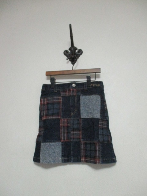 KP パッチワーク風デニムスカートサイズ120(USED)102121拍卖