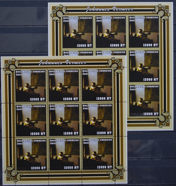 「BRR29」コモロ諸島切手. 2001年 絵画(フェルメール)拍卖