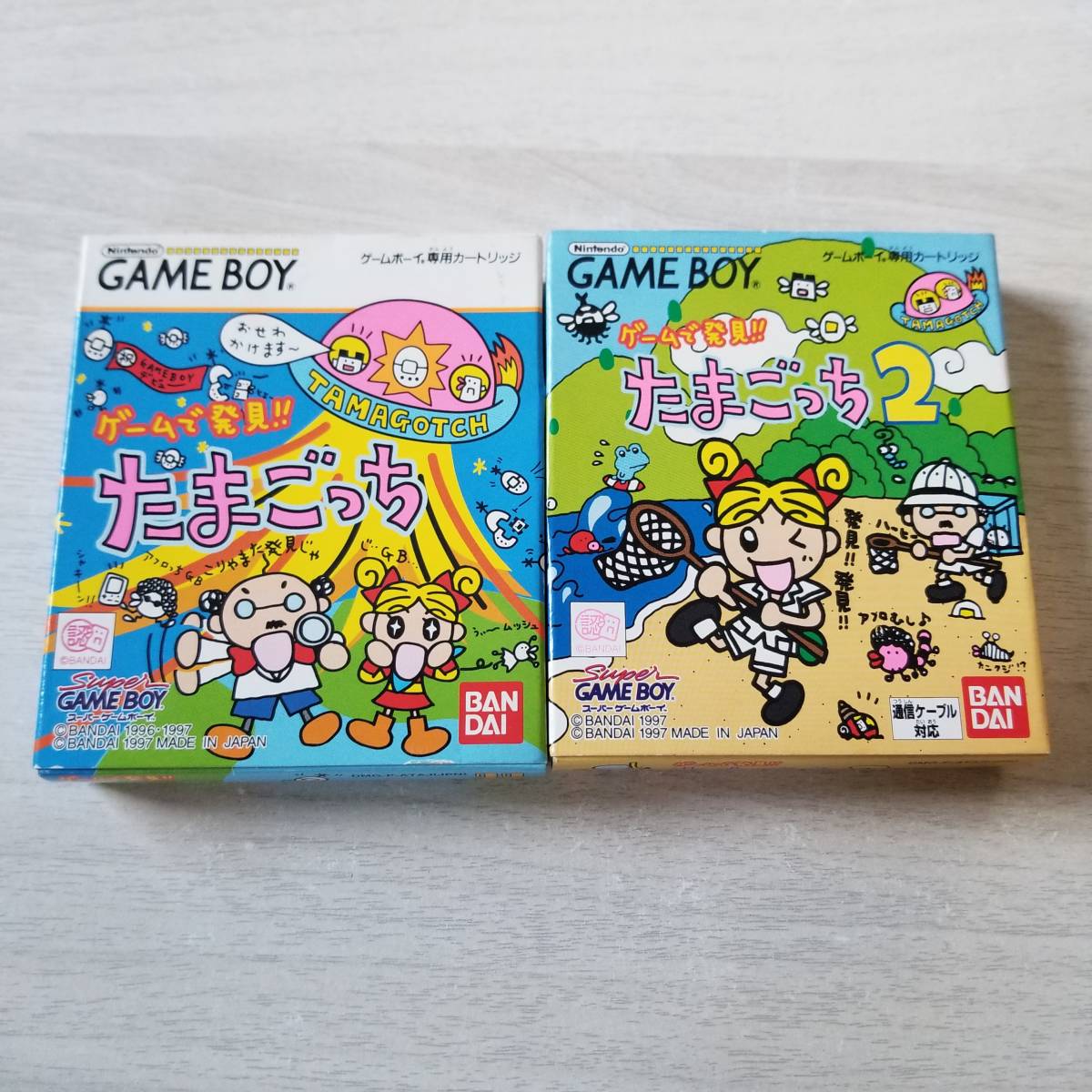 ☆GB ゲームで発見!!たまごっち ゲームで発見!たまごっち2  箱説シールのみ ソフト無し  同梱可☆拍卖