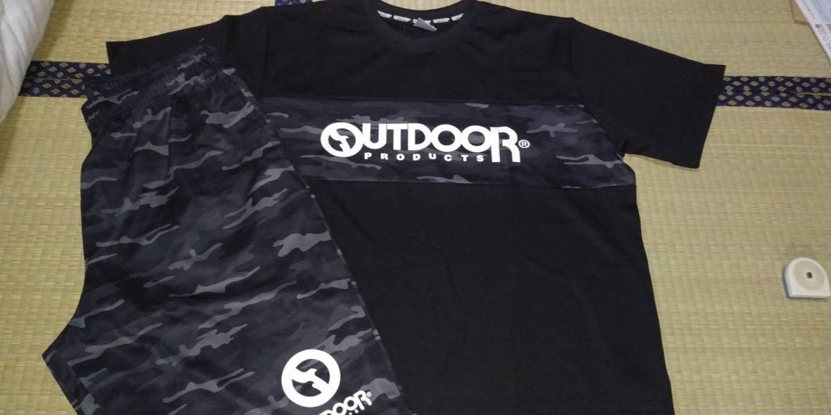 《新品》OUTDOOR 速乾半袖Tシャツ&ハーフパンツ 黒 LL拍卖