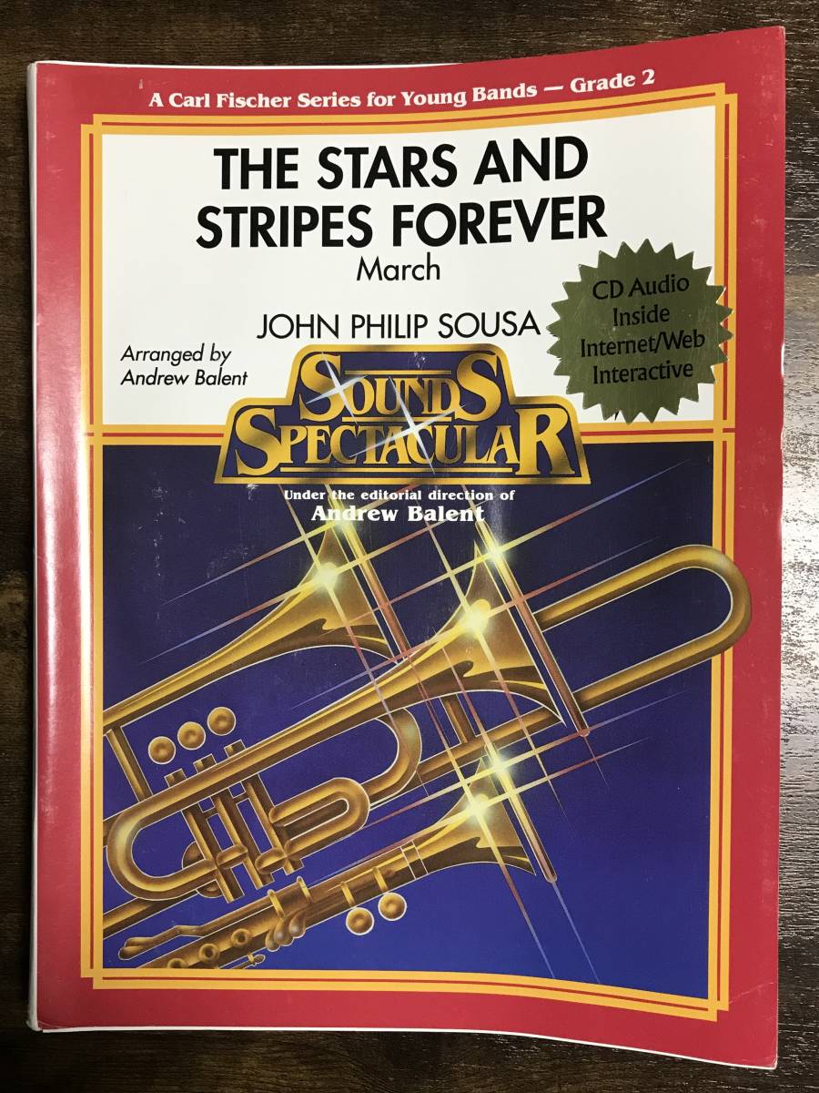 送料無料/吹奏楽楽譜/J.P.スーザ:星条旗よ永遠なれ/アンドリュー・バレント編/試聴可/スコア・パート譜セット拍卖