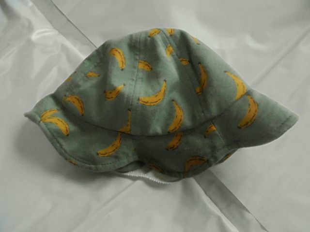 tete a tete 子供ベビー用 バナナ柄 裾スカラップ 帽子 46cm拍卖