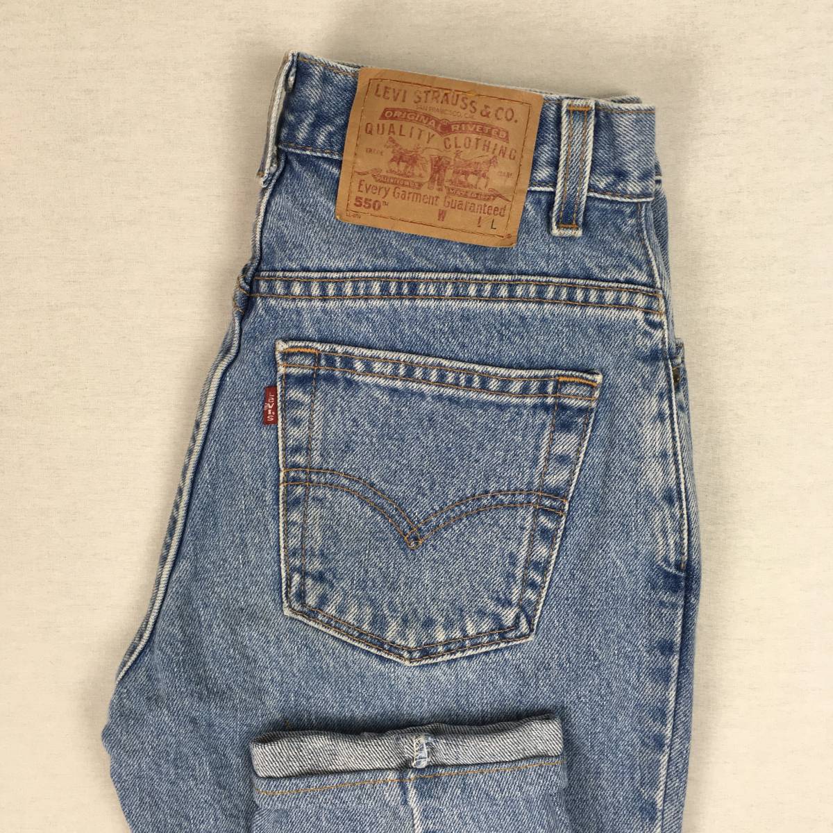 Levi's リーバイス 550 15551-4833 米国製 01年 リラックス フィット テーパード デニム ジーンズ 6 MIS Lサイズ ジップフライ 刻印512拍卖