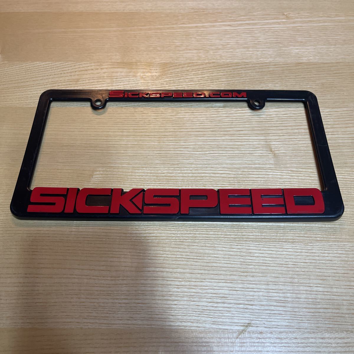 SICKSPEED ナンバーフレーム ライセンスフレーム USDM レッド拍卖