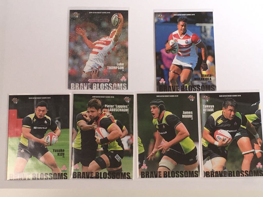 BBM2019ラグビー日本代表 プロモ PR4 トンプソン ルーク 他5枚セット拍卖
