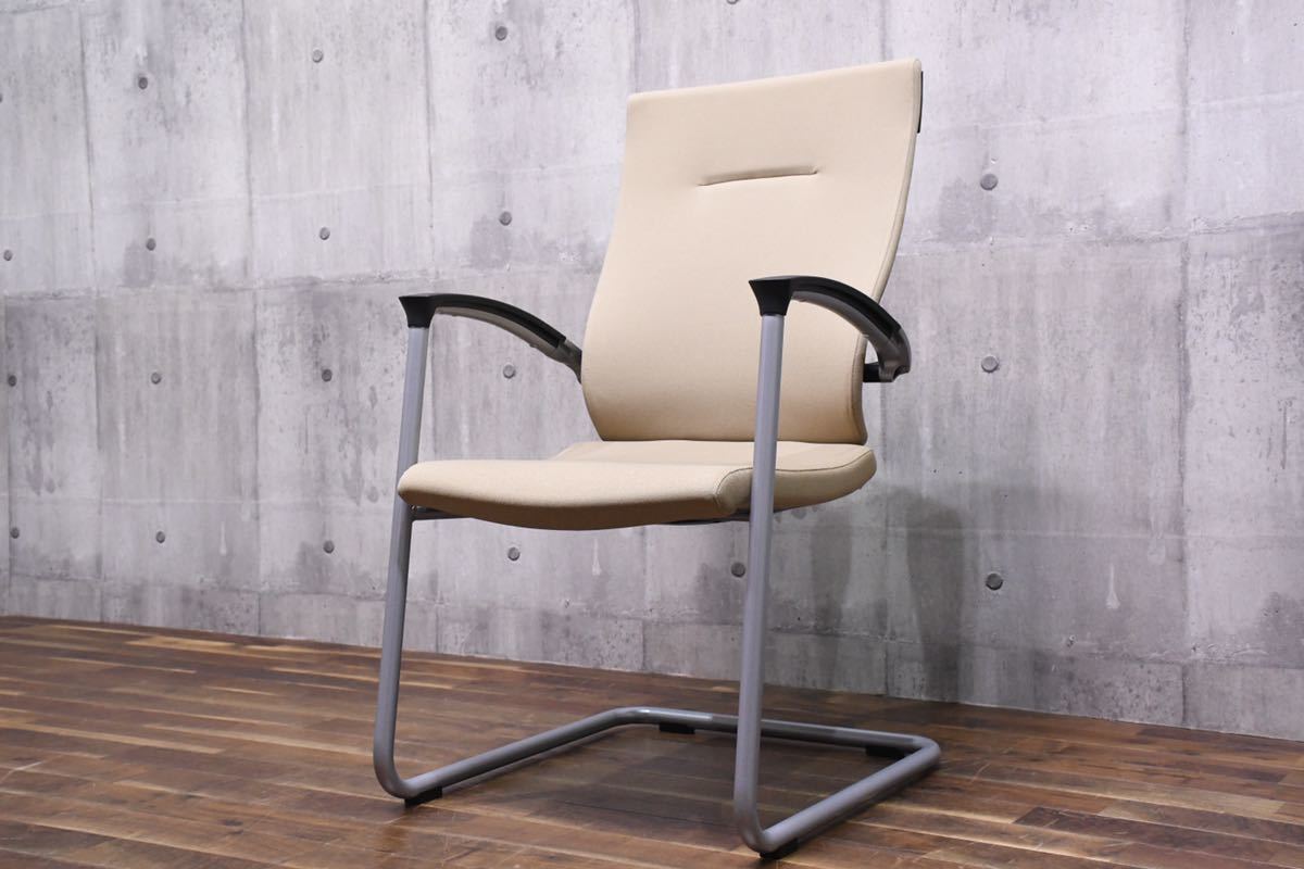 AKK76 美品 ITOKI イトーキ SPINA スピーナチェア キャンティレバー KE-735GP デスクチェア 9万 ミーティングチェア 書斎椅子 アームチェア拍卖