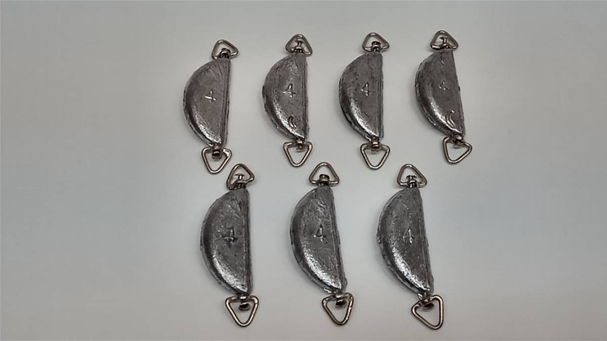 独特なバランスで仕掛けを安定 三日月型バランスシンカー 4号(17g) 7個セット(B) 即決 送料無料拍卖