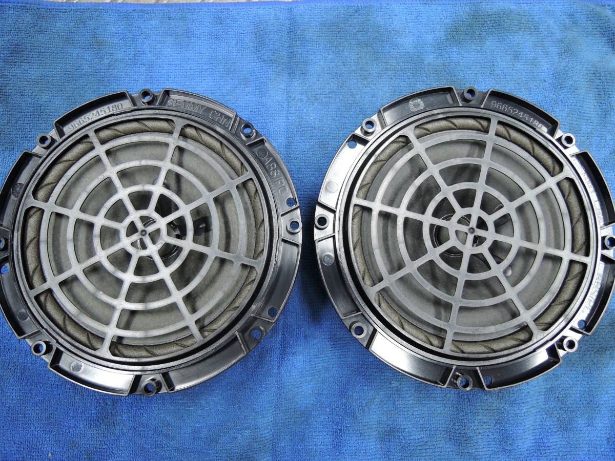 ・ ABA-A55F01 シトロエン C3 純正 フロント ドア スピーカー 左右セット 9665245180 【動作車両】 C-9904拍卖